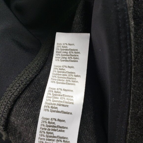 Spanx Gray Ponte Pant Womens Medium Shaping Pull On Gusseted Stretch Skinny - Picture 5 of 8